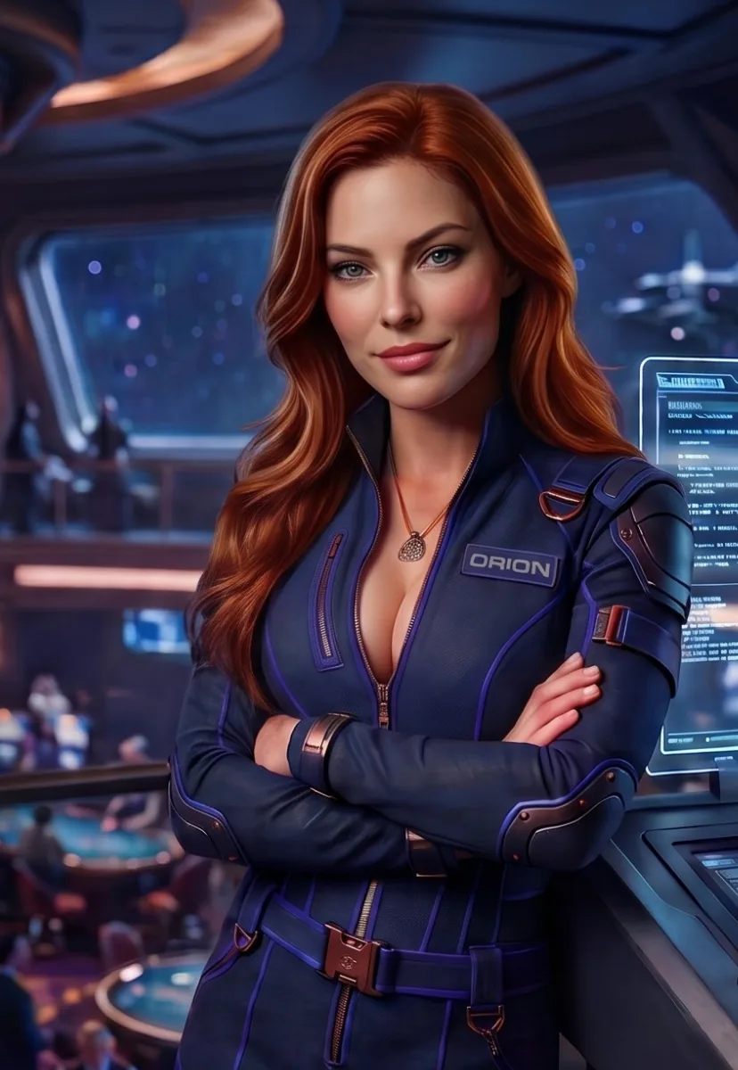 Orion, the pilot mascot of Orion's Fortune casino Canada
